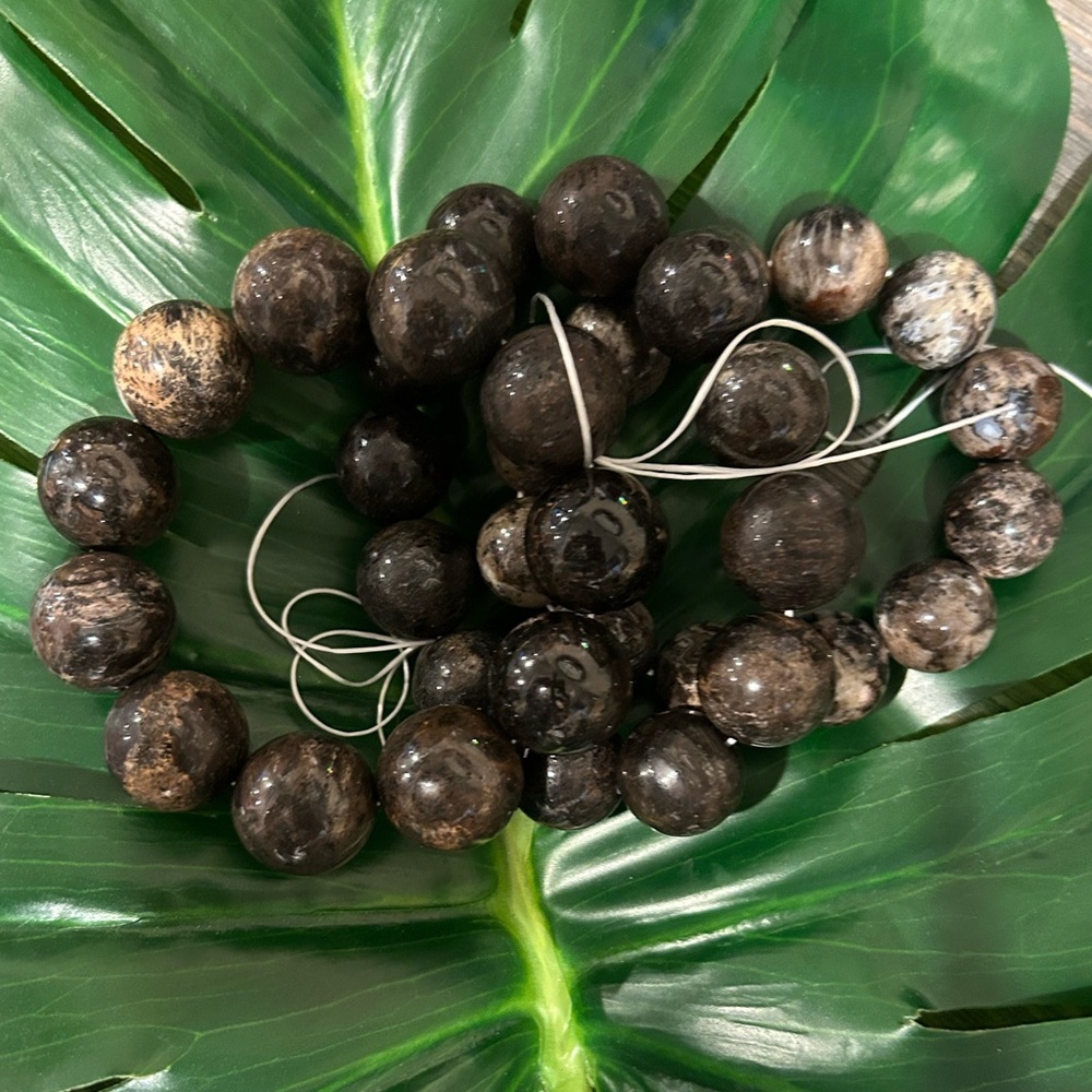 black coral jade high quality chunky bracelet
